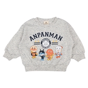 [ベビー]カラーネップスウェットシャツ　アンパンマン グレー