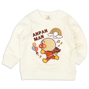[ベビー]さがら刺繍スウェットシャツ　アンパンマン　アイボリー