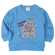 [ベビー]さがら刺繍スウェットシャツ　アンパンマン　ブルー