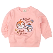 [ベビー]さがら刺繍スウェットシャツ　アンパンマン　ピンク