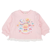 [ベビー]集合柄スウェットシャツ　アンパンマン　ピンク