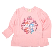 [ベビー]フリル長袖Ｔシャツ　アンパンマン　ピンク