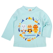 [ベビー]長袖Ｔシャツ　アンパンマン サックス