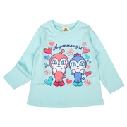 [ベビー]長袖Ｔシャツ　アンパンマン サックス