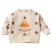 [ベビー]ニットプルオーバー　アンパンマン　アイボリー