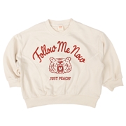 [キッズ]ロゴチェーン刺しゅうトレーナー　PCHY オフホワイト