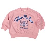 [ベビー]ロゴチェーン刺しゅうトレーナー　PCHY ピンク