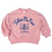 [キッズ]ロゴチェーン刺しゅうトレーナー　PCHY ピンク