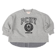 [ベビー]裾レイヤード風トレーナー　PCHY グレー