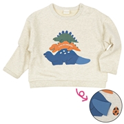 [ベビー]長袖　トレーナー　パタパタ　グレー