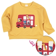 [ベビー]長袖　トレーナー　パタパタ　オレンジ