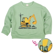 [キッズ]長袖　トレーナー　パタパタ　グリーン