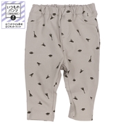 [ベビー]いつものパンツ　７分丈　ニットツイル　柄　グレー