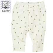 [ベビー]いつものパンツ　７分丈　ニットツイル　柄　アイボリー