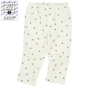 [キッズ]いつものパンツ　７分丈　ニットツイル　柄　アイボリー