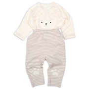[ベビー]はじめての　長袖パジャマ　ロンパース　シロクマ