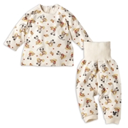 [ベビー]長袖パジャマ　ミッキー　アイボリー