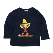[キッズ]長袖Ｔシャツ　おさるのジョージ ネイビー