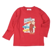 [キッズ]長袖Ｔシャツ　おさるのジョージ レッド