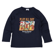 [キッズ]長袖Ｔシャツ　おさるのジョージ ネイビー