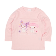 [キッズ]長袖Ｔシャツ　マイメロ×クロミ ピンク
