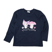 [キッズ]長袖Ｔシャツ　マイメロ×クロミ ネイビー