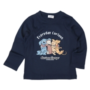 [キッズ]長袖Ｔシャツ　おさるのジョージ ネイビー
