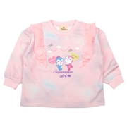 [キッズ]タイダイスウェットシャツ　アンパンマン ピンク