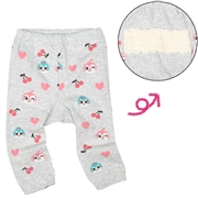 [ベビー]ニットパンツ　アンパンマン　グレー