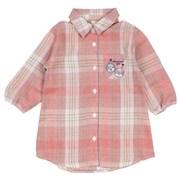 [キッズ]ロングシャツ　アンパンマン　ピンク