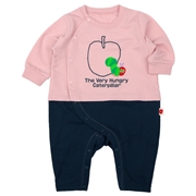 りんご柄カバーオール　はらぺこあおむし　ピンク