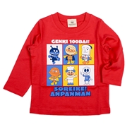 [キッズ]長袖Ｔシャツ　アンパンマン レッド