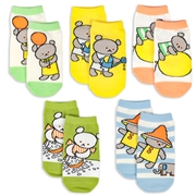 [お楽しみ袋]ソックス５足組　こぐまちゃん　アイボリー[入荷案内受付中]