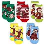 [お楽しみ袋]ソックス５足組セット　おさるのジョージ　レッド[入荷案内受付中]