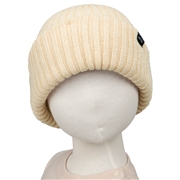 [48~54cm]ニット帽　ワンカラー　アイボリー