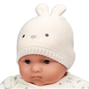 [36~46cm]ニット帽　アニマル　ホワイト
