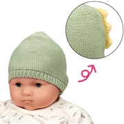 [36~46cm]ニット帽　アニマル　グリーン