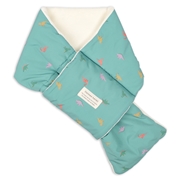 中綿マフラー　総柄　グリーン