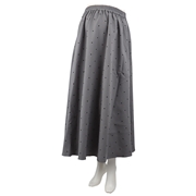 フロッキーハート柄フレアスカート　チャコールグレー