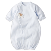 お着替え応援　長袖ドレスオール　簡単時短　サックス