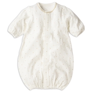 お着替え簡単　なでて留めるササッとドレス　オフホワイト