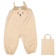 袖なし砂場着　クマ　はっ水加工　ベージュ