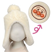 [48~52cm]ニット帽子　アンパンマン　アイボリー