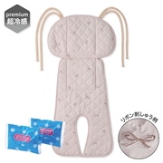 ひえひえマット ベビーカー用 プレミアム超冷感 リボン刺しゅう柄