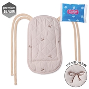 ひえひえマット だっこひも用 プレミアム超冷感 リボン刺しゅう柄