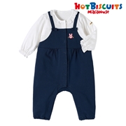 【SALE】[ベビー] カバーオール ネイビー[ミキハウス　ホットビスケッツ]