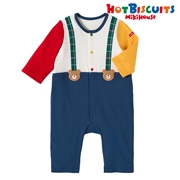 【SALE】[ベビー] カバーオール マルチカラー[ミキハウス　ホットビスケッツ]