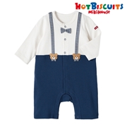 【SALE】[ベビー] カバーオール ホワイト[ミキハウス　ホットビスケッツ]