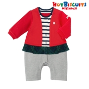 【SALE】[ベビー] カバーオール レッド　[ミキハウス　ホットビスケッツ]
