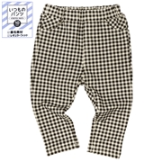 [ベビー]いつものパンツ10分丈  裏毛　レギュラー　柄 アイボリー